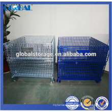 customized warehouse equipment wire container/high quality stackable container of wire mesh